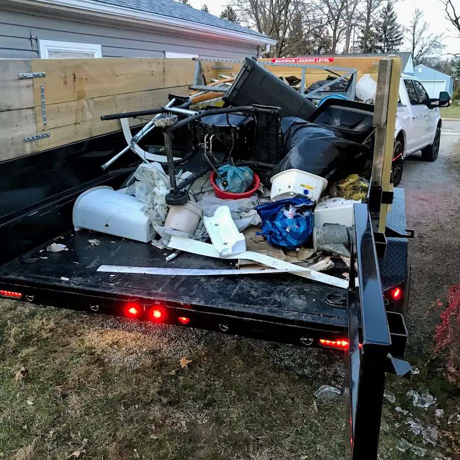 Roll-off dumpster delivered to a residential driveway in Ferndale